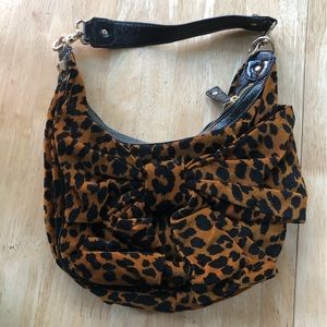 Betsey Johnson brown leopard purse